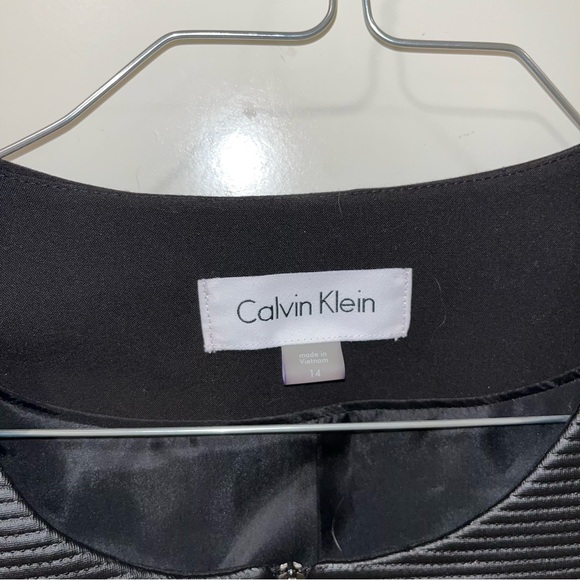 New Calvin Klein Women crop Blazer Jacket black full zip size 14 retail $139 - Picture 2 of 4